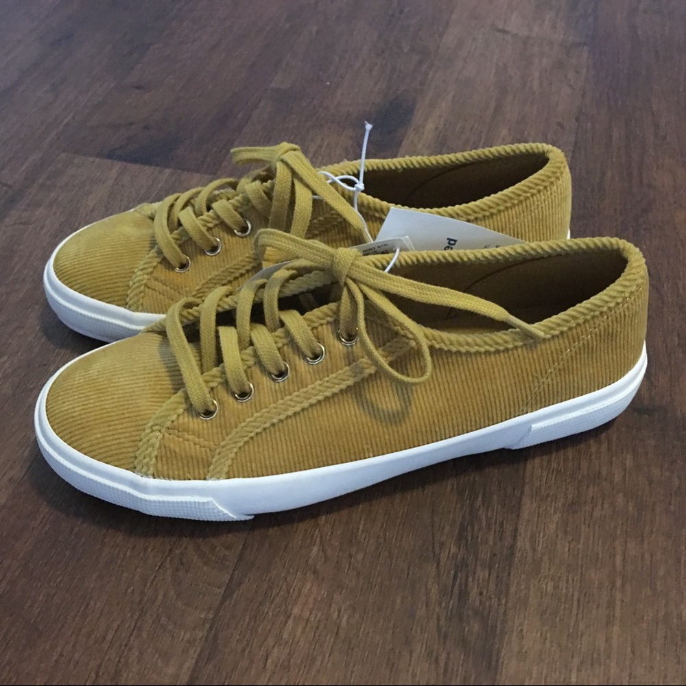 Mustard yellow Corduroy shoes